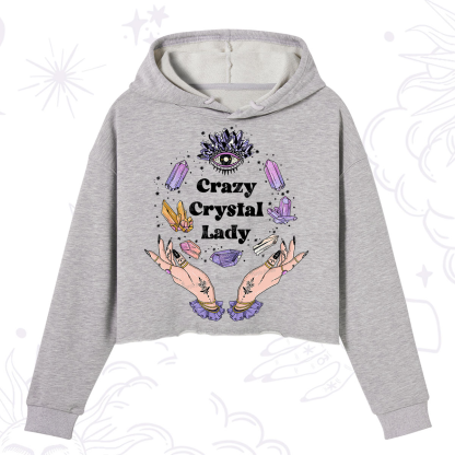 Purplehecate Crazy Crystal Lady Crop Hoodie
