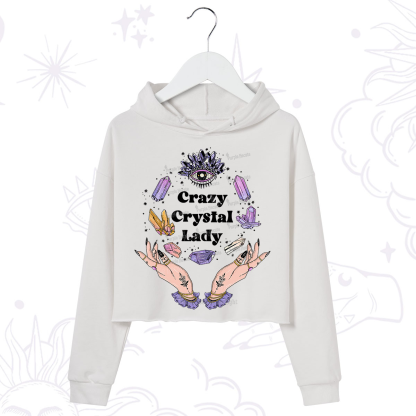 Purplehecate Crazy Crystal Lady Crop Hoodie