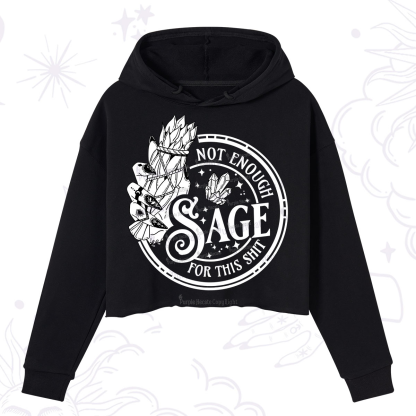 Purplehecate Not Enough Smudge for This Shit Crop Hoodie