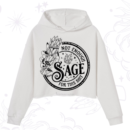 Purplehecate Not Enough Smudge for This Shit Crop Hoodie