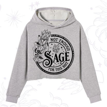 Purplehecate Not Enough Smudge for This Shit Crop Hoodie