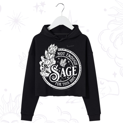 Purplehecate Not Enough Smudge for This Shit Crop Hoodie
