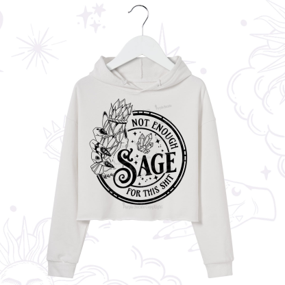 Purplehecate Not Enough Smudge for This Shit Crop Hoodie