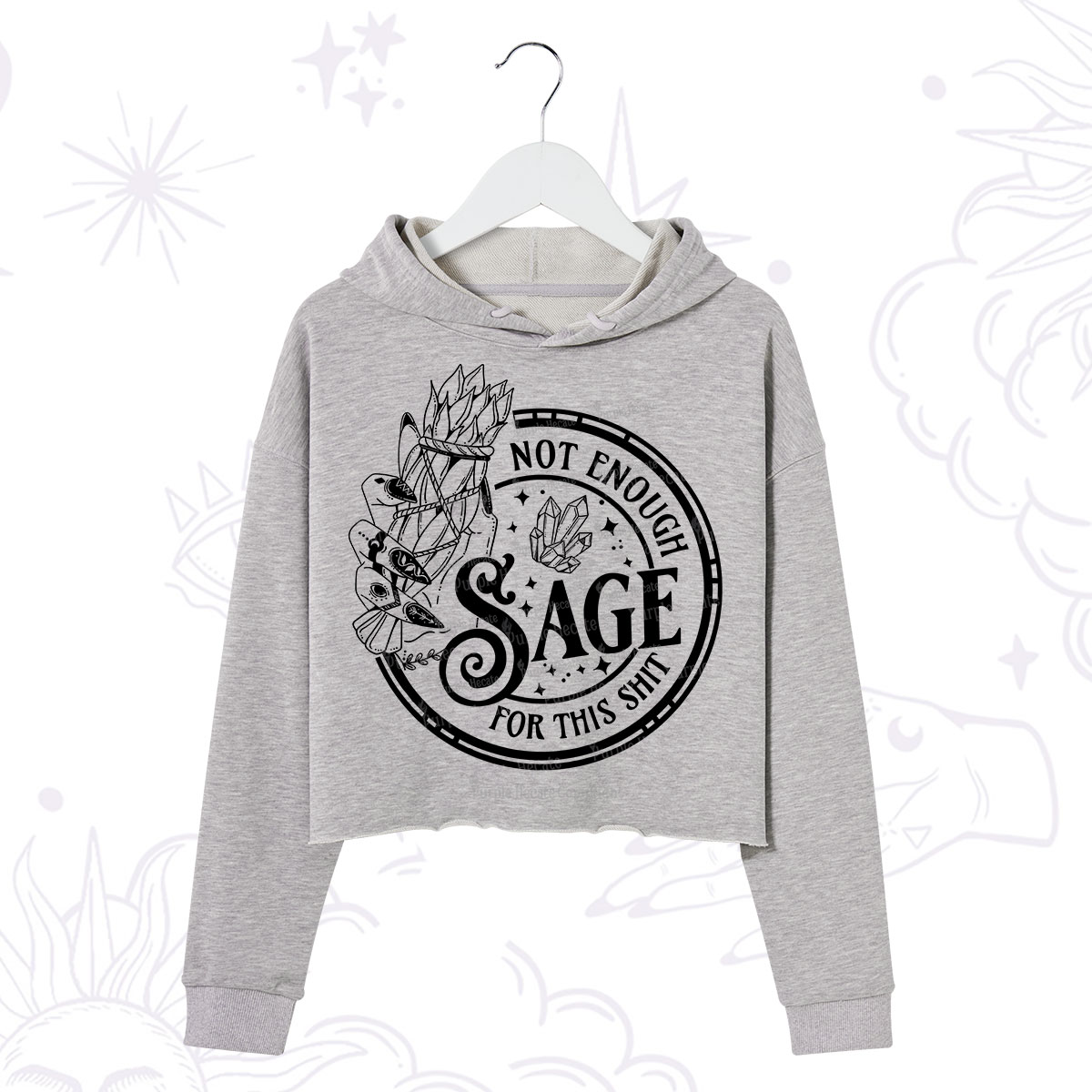 Purplehecate Not Enough Smudge for This Shit Crop Hoodie