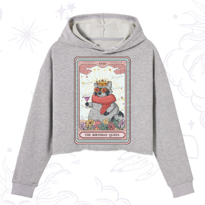 Purplehecate The Birthday Queen Tarot Crop Hoodie