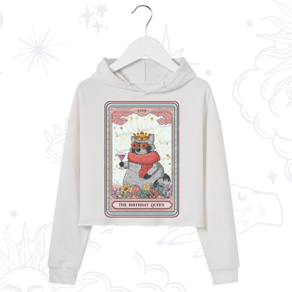 Purplehecate The Birthday Queen Tarot Crop Hoodie