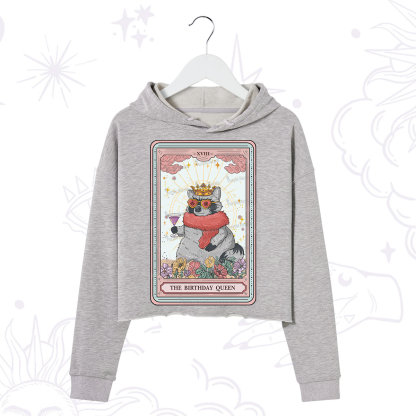 Purplehecate The Birthday Queen Tarot Crop Hoodie
