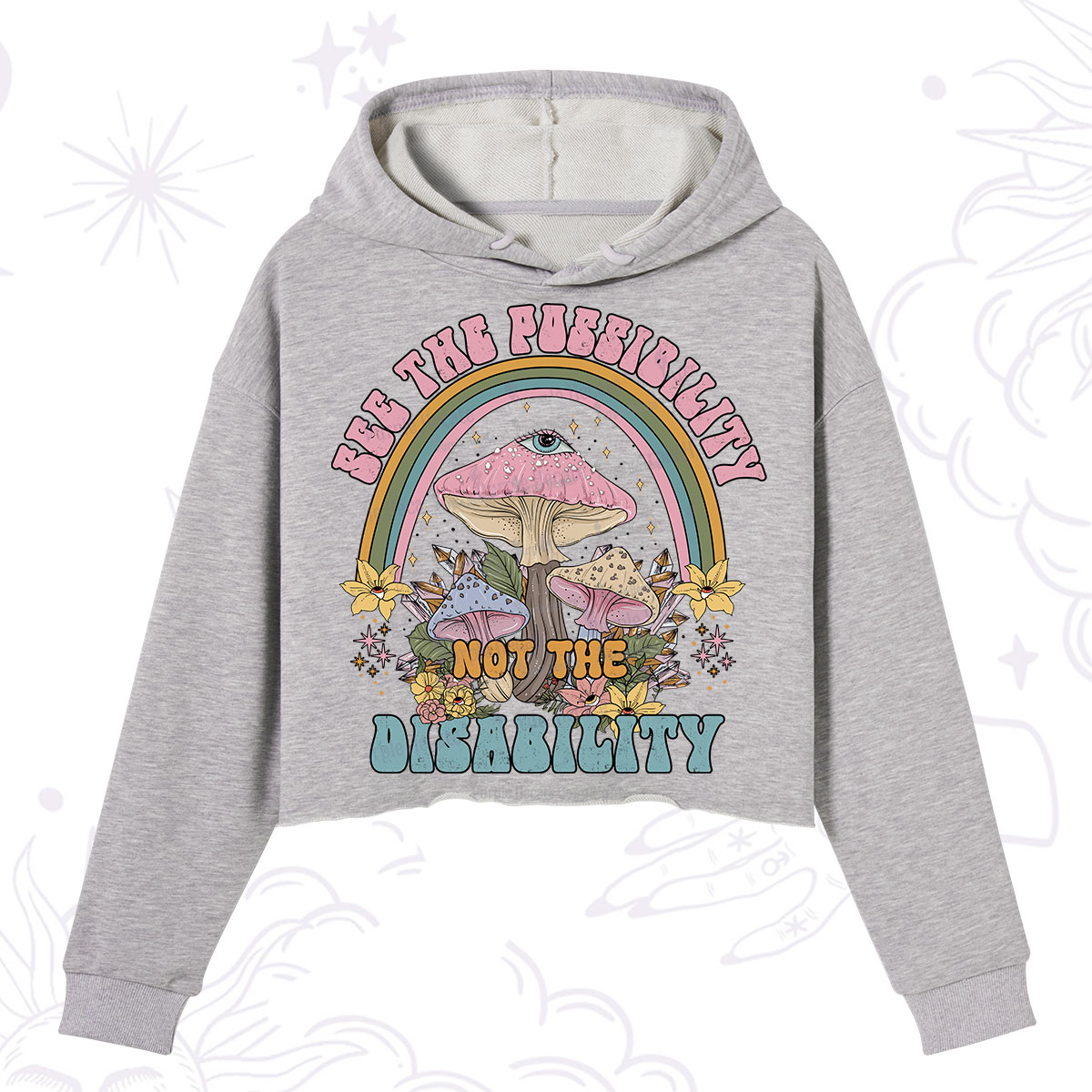 Purplehecate See The Possibility Not The Disability Crop Hoodie