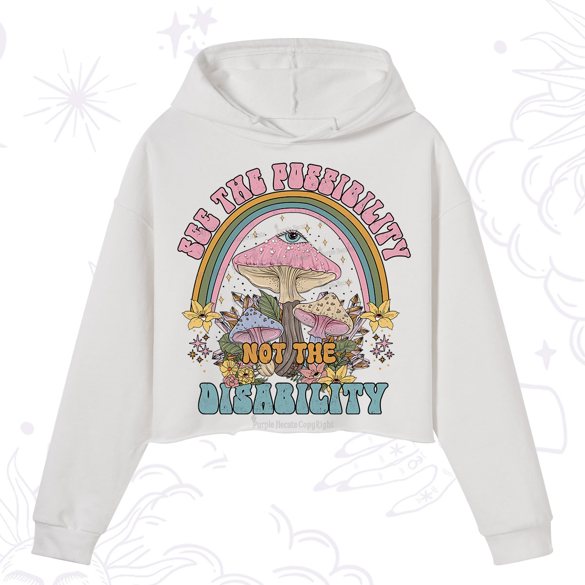 Purplehecate See The Possibility Not The Disability Crop Hoodie