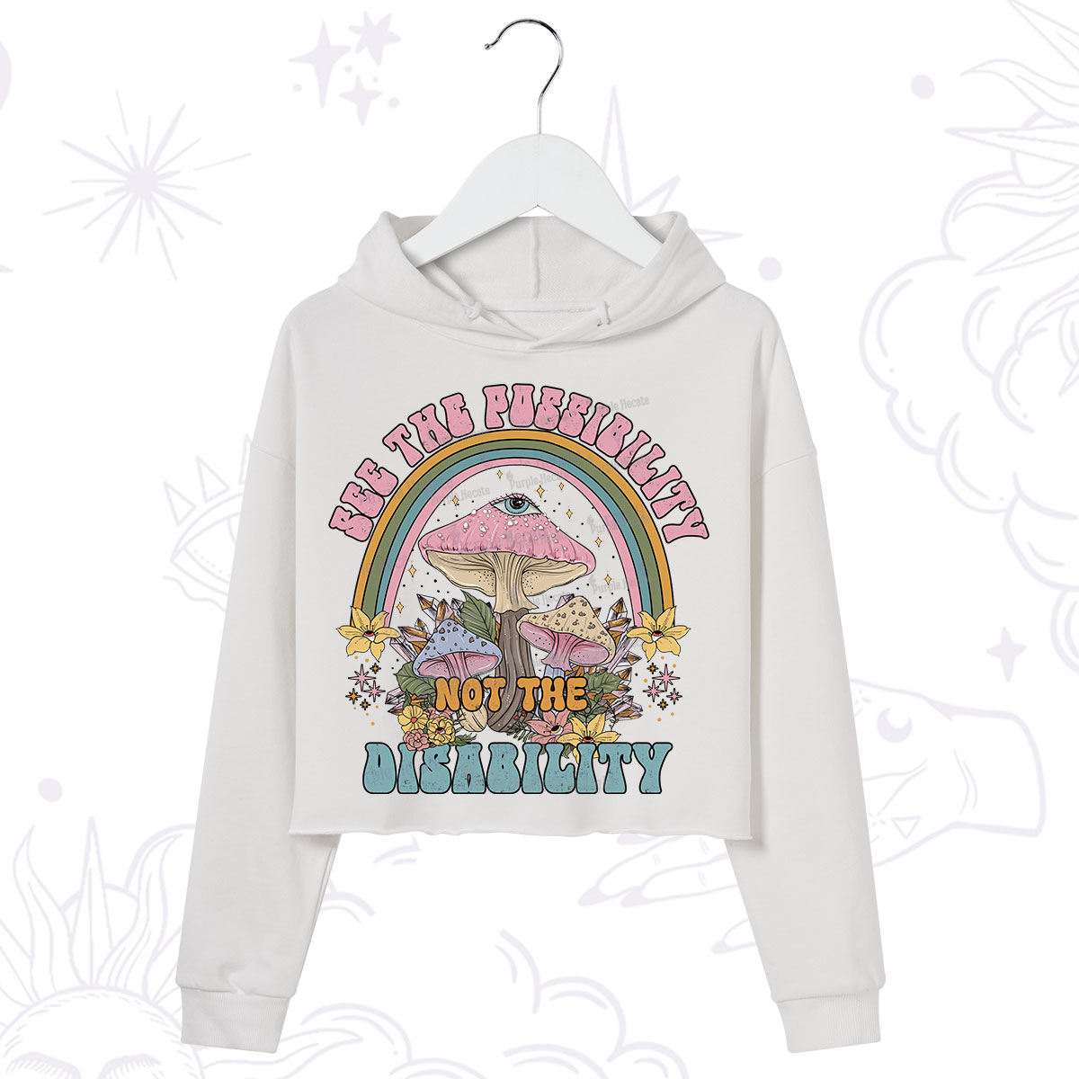 Purplehecate See The Possibility Not The Disability Crop Hoodie