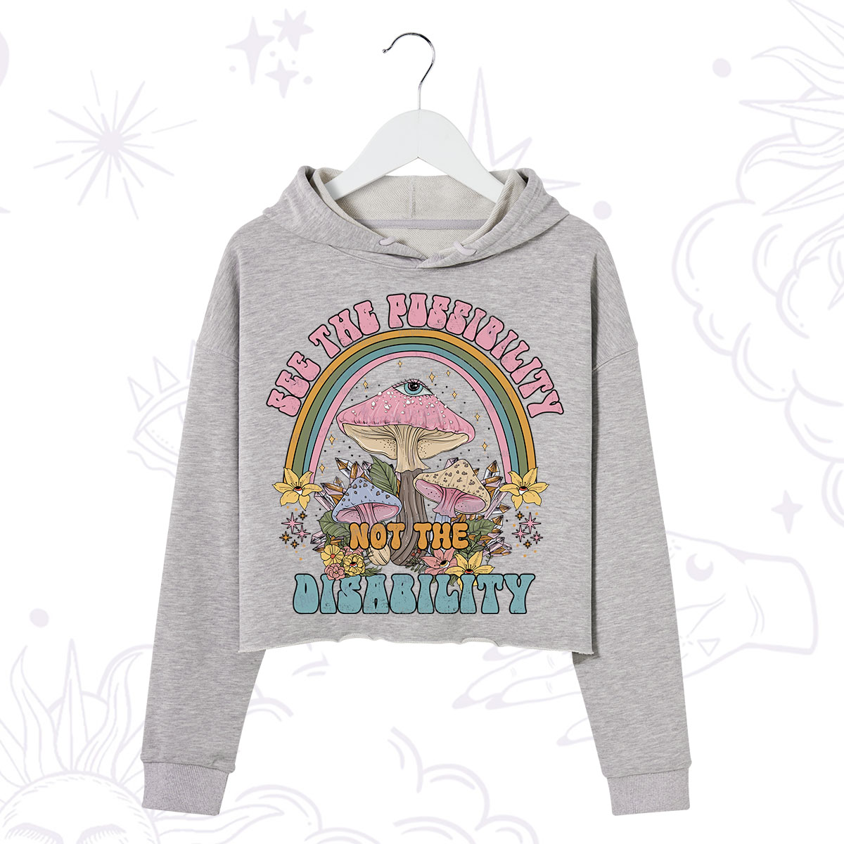 Purplehecate See The Possibility Not The Disability Crop Hoodie