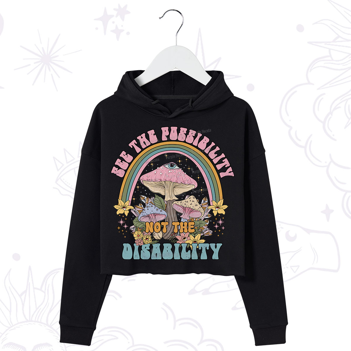 Purplehecate See The Possibility Not The Disability Crop Hoodie