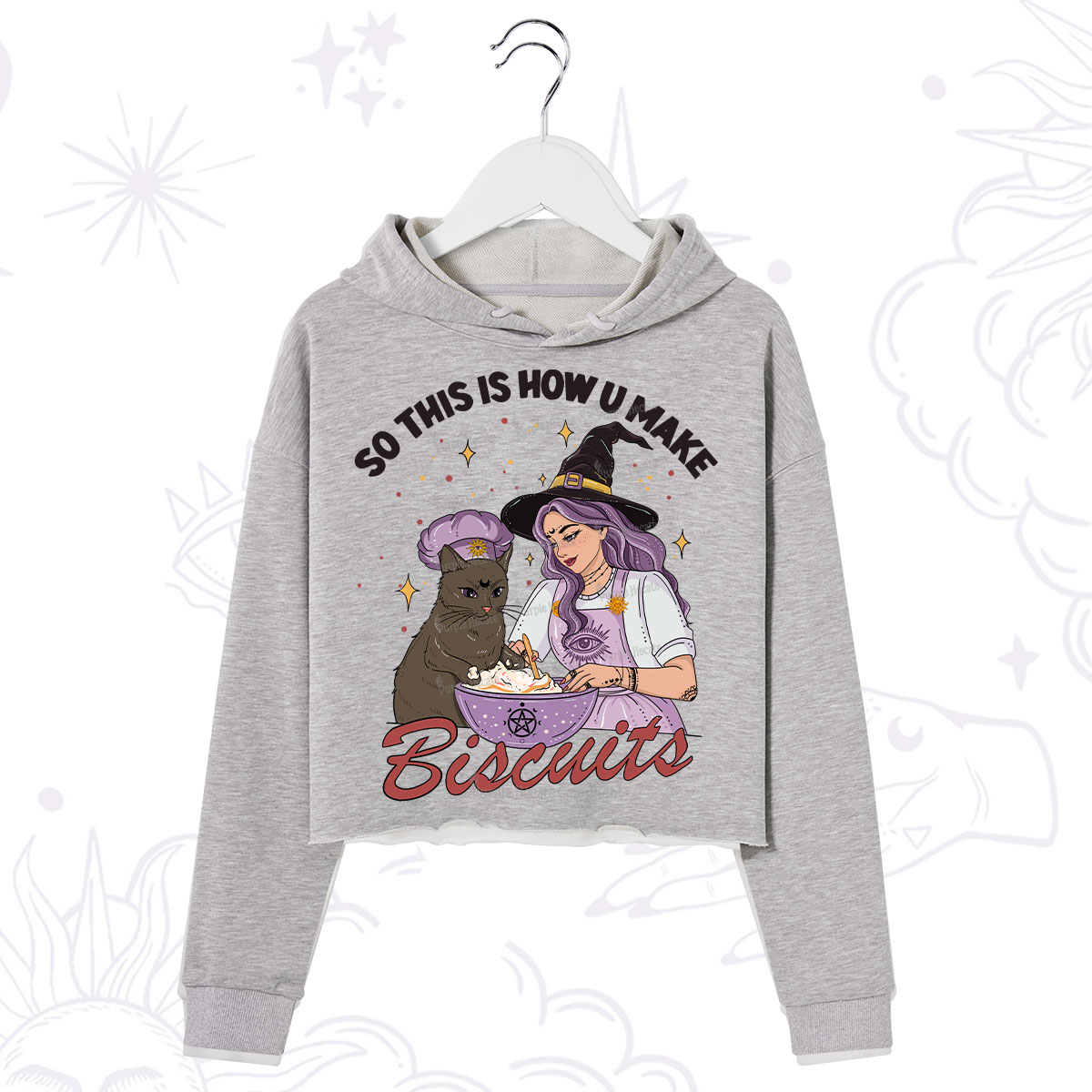 Purplehecate So This Is How You Make Biscuits Crop Hoodie
