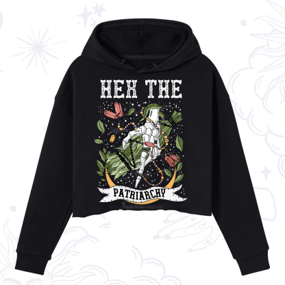 Purplehecate Heh The Patriarchy Crop Hoodie