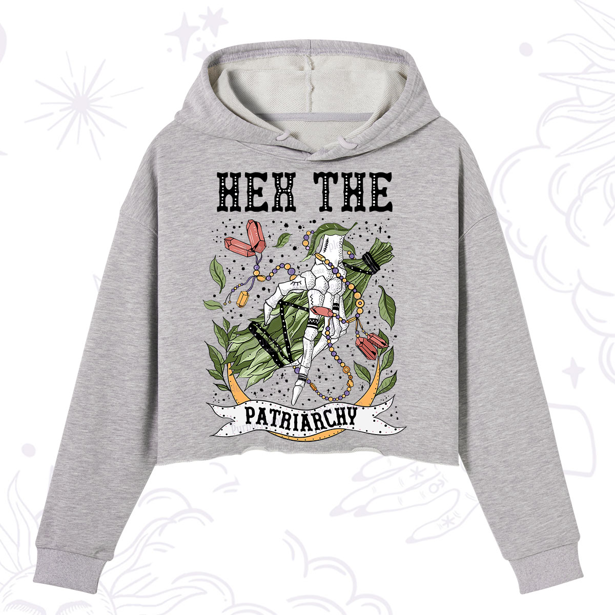 Purplehecate Heh The Patriarchy Crop Hoodie