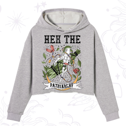 Purplehecate Heh The Patriarchy Crop Hoodie