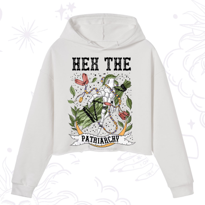 Purplehecate Heh The Patriarchy Crop Hoodie