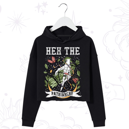 Purplehecate Heh The Patriarchy Crop Hoodie