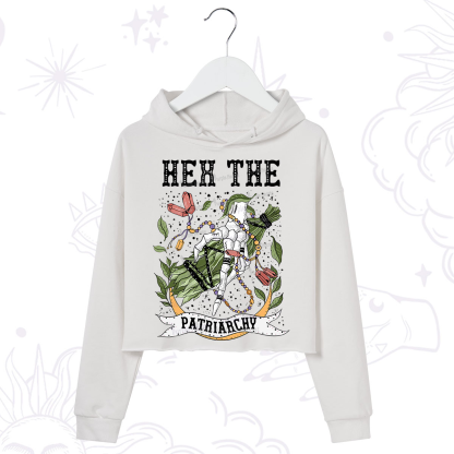 Purplehecate Heh The Patriarchy Crop Hoodie