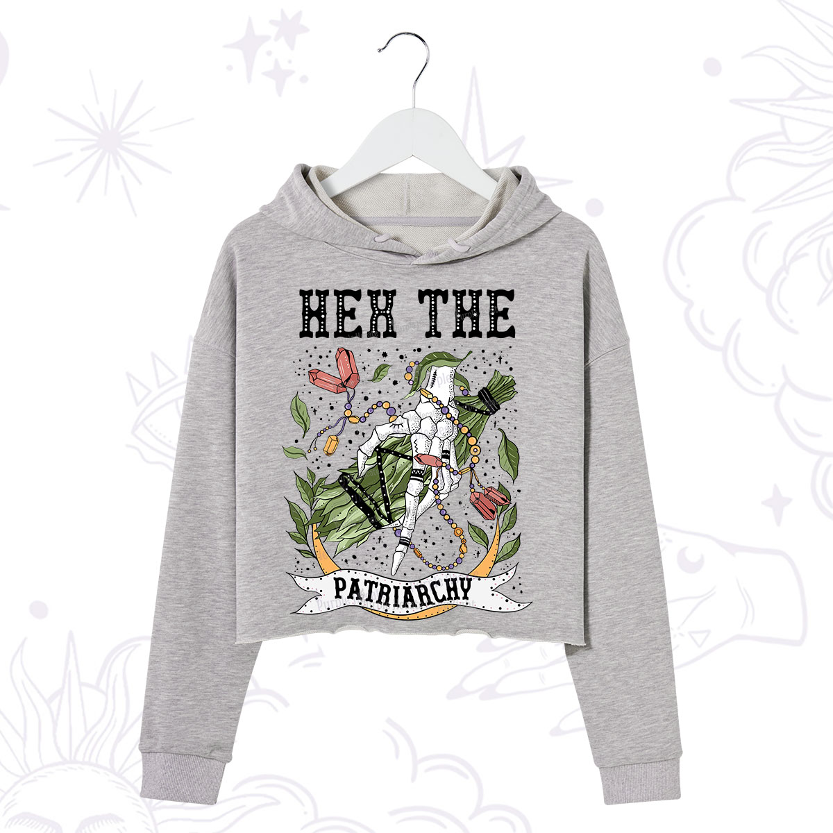 Purplehecate Heh The Patriarchy Crop Hoodie