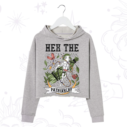 Purplehecate Heh The Patriarchy Crop Hoodie