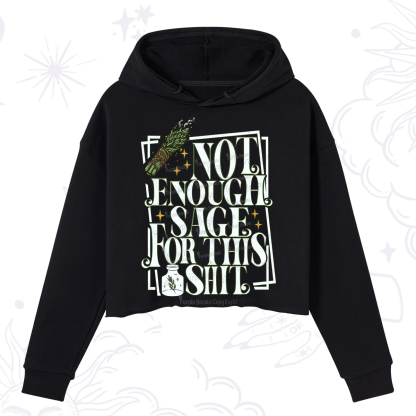 Purplehecate  Smudge for This Shit Crop Hoodie