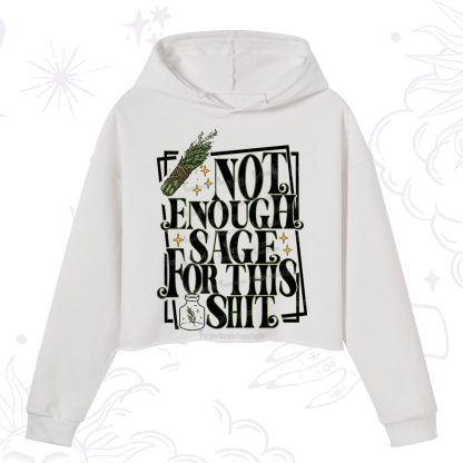 Purplehecate  Smudge for This Shit Crop Hoodie