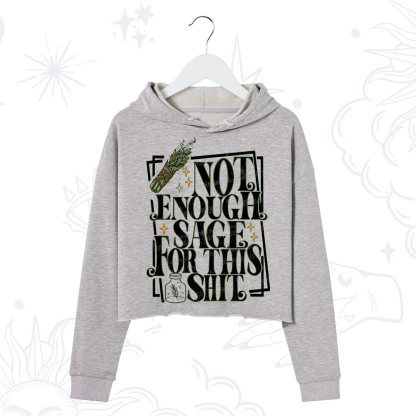 Purplehecate  Smudge for This Shit Crop Hoodie