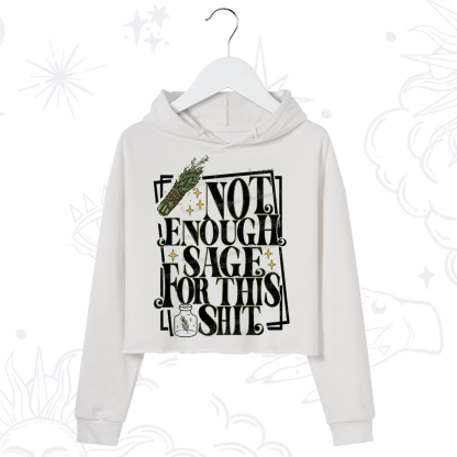 Purplehecate  Smudge for This Shit Crop Hoodie