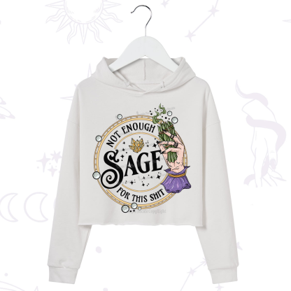 Purplehecate Not Enough Smudge for This Shit Crop Hoodie