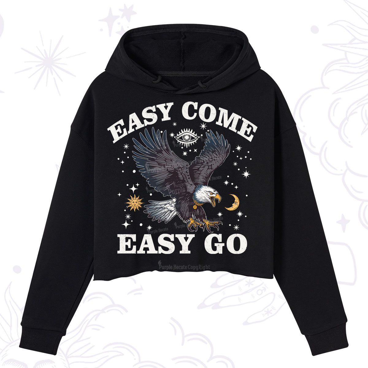 Purplehecate Easy Come Easy Go Crop Hoodie