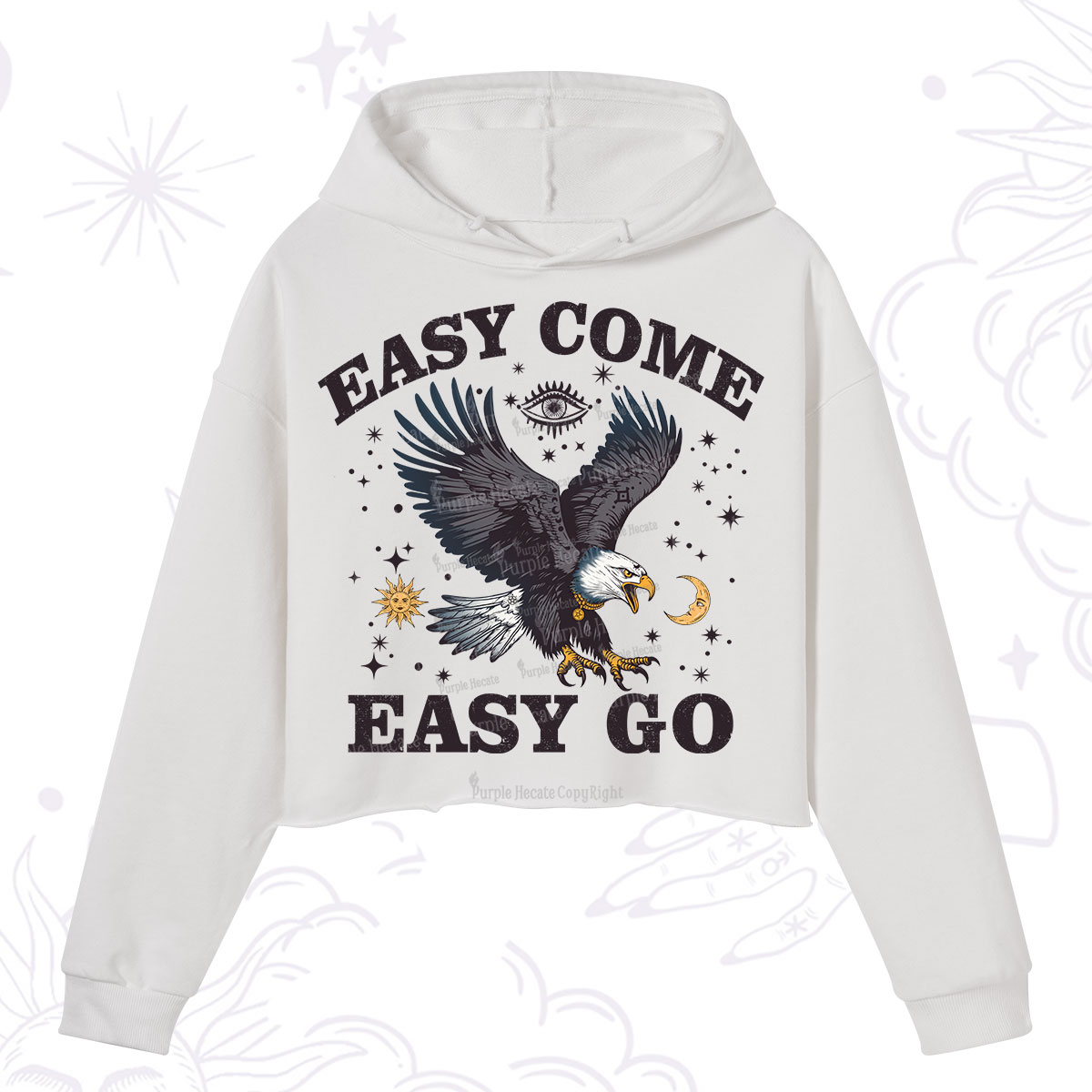 Purplehecate Easy Come Easy Go Crop Hoodie