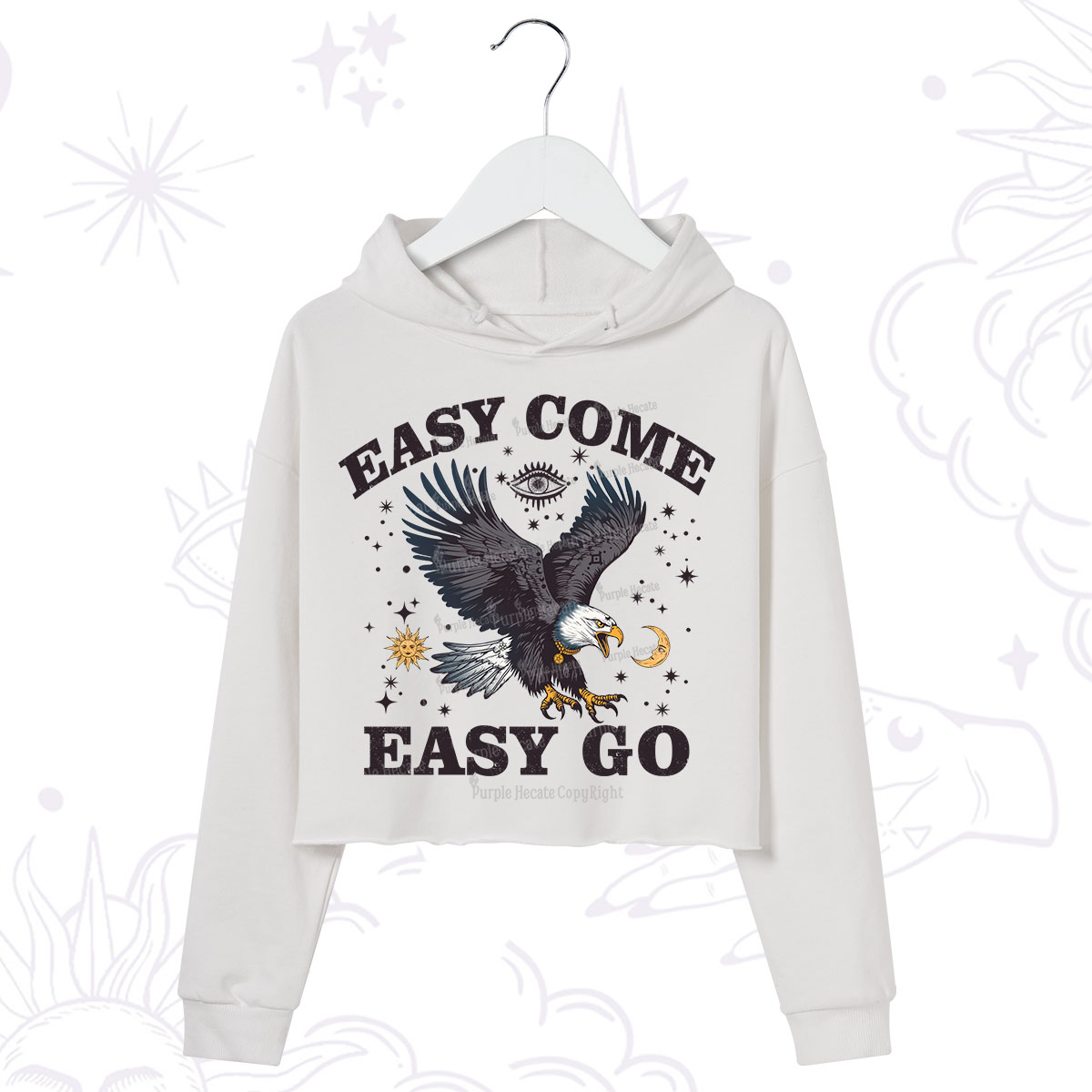 Purplehecate Easy Come Easy Go Crop Hoodie