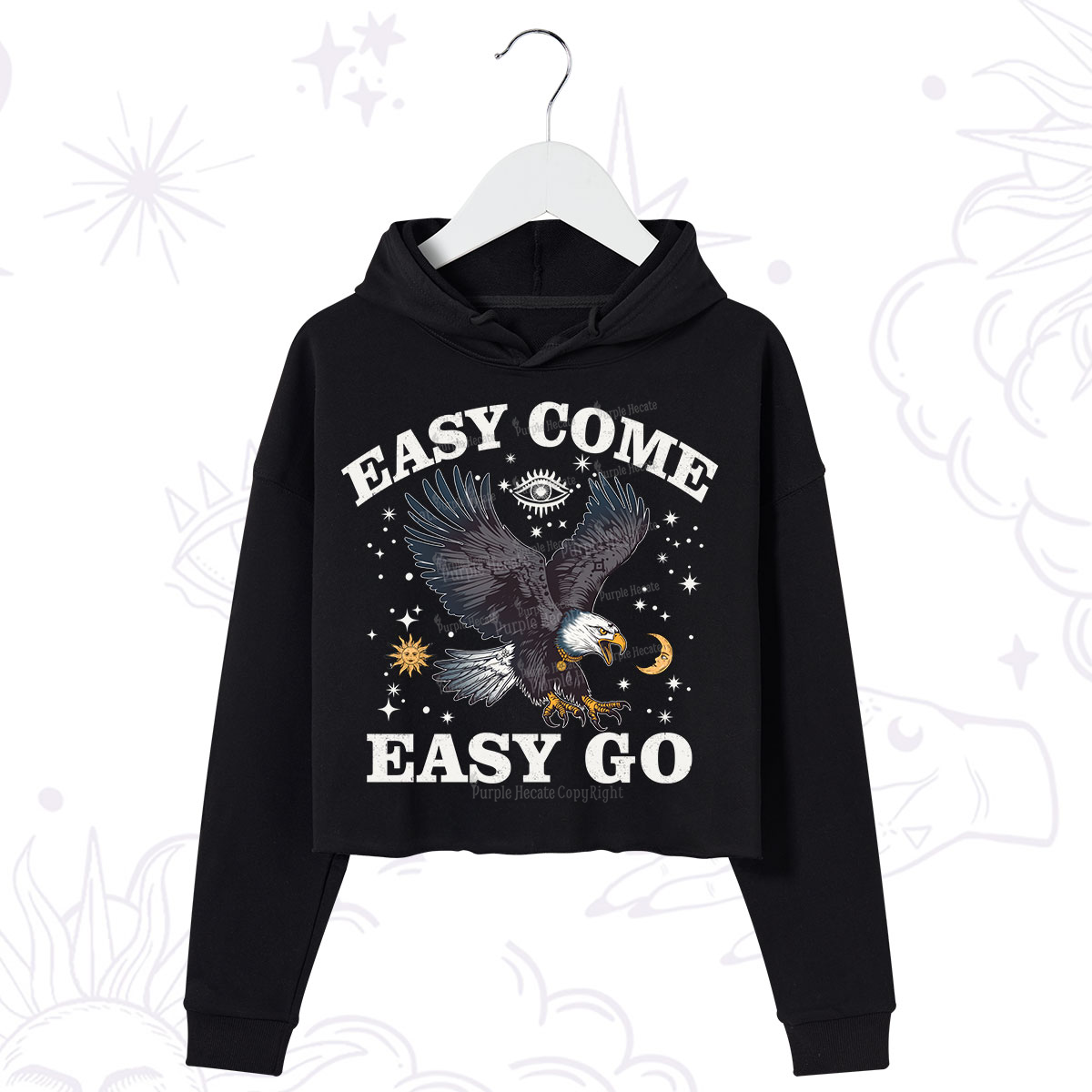 Purplehecate Easy Come Easy Go Crop Hoodie