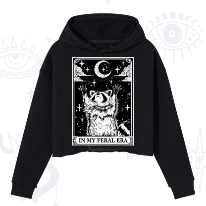 Purplehecate The In My Feral Era Oracle Card Crop Hoodie