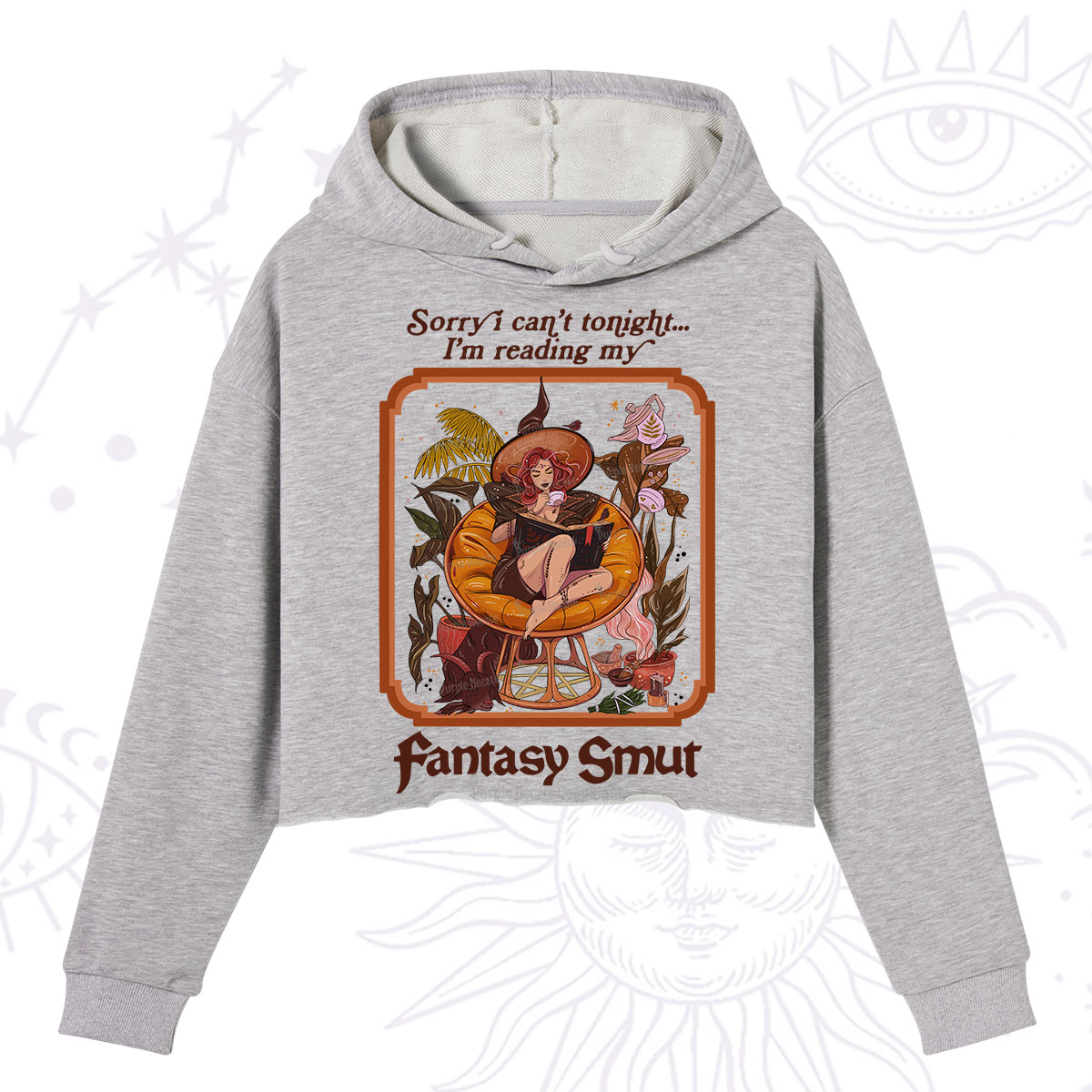 Purplehecate Sorry I Can't Tonight I'm Reading My Fantasy Smut Crop Hoodie