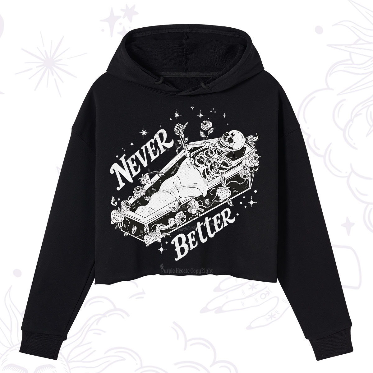 Purplehecate Never Better Crop Hoodie