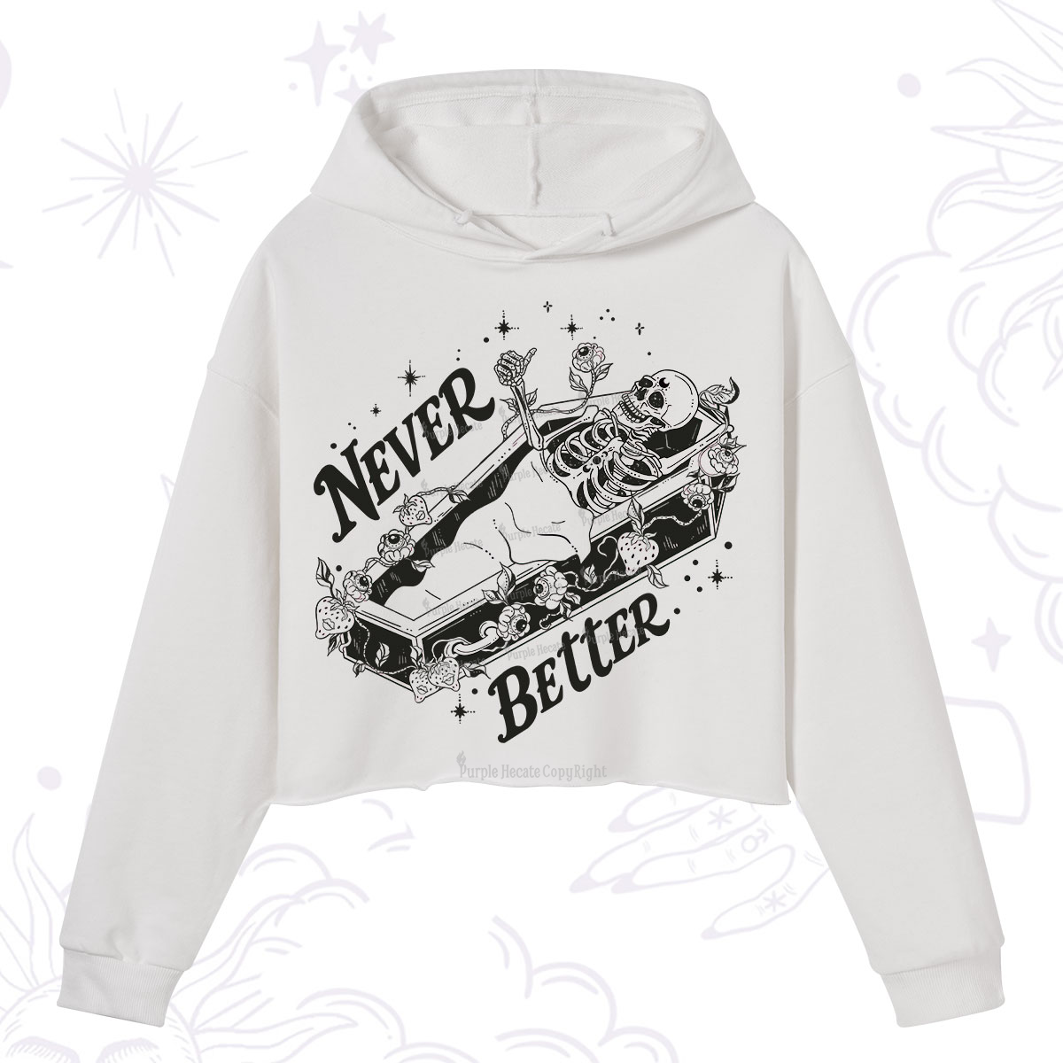Purplehecate Never Better Crop Hoodie