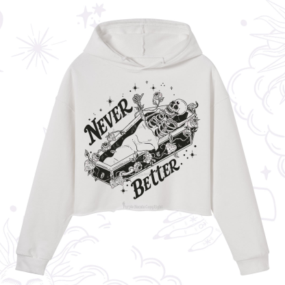 Purplehecate Never Better Crop Hoodie
