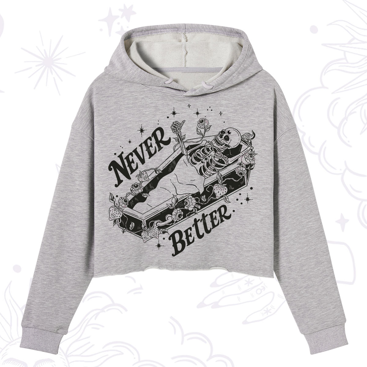 Purplehecate Never Better Crop Hoodie