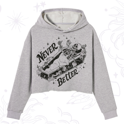 Purplehecate Never Better Crop Hoodie