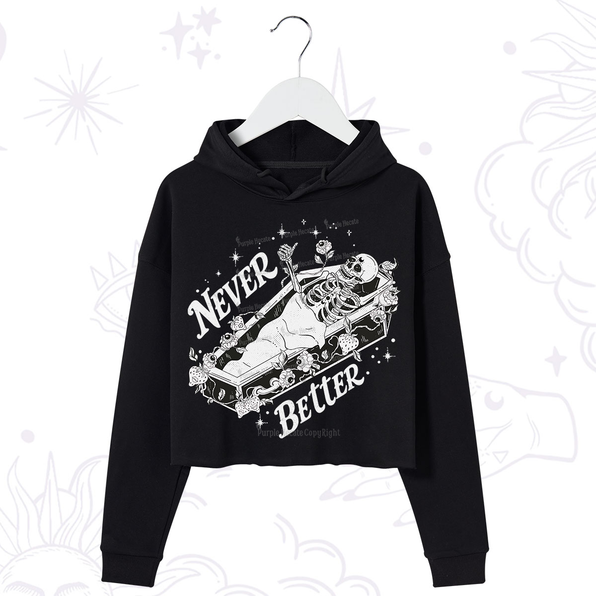 Purplehecate Never Better Crop Hoodie