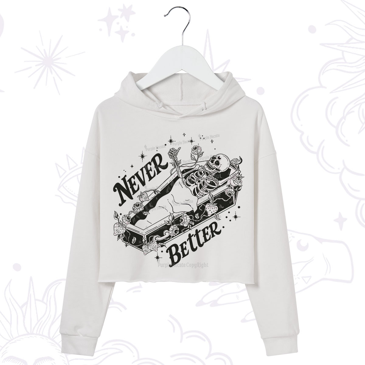Purplehecate Never Better Crop Hoodie