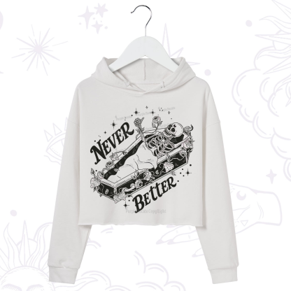 Purplehecate Never Better Crop Hoodie