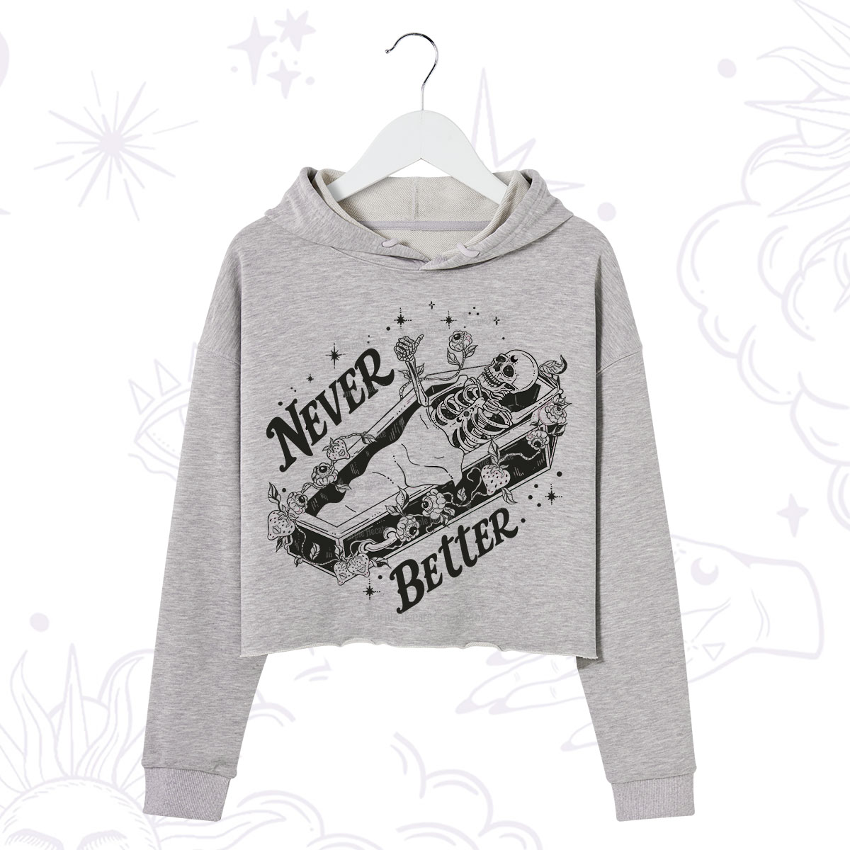 Purplehecate Never Better Crop Hoodie