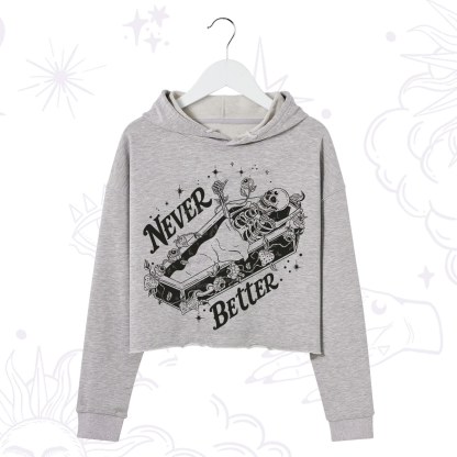 Purplehecate Never Better Crop Hoodie