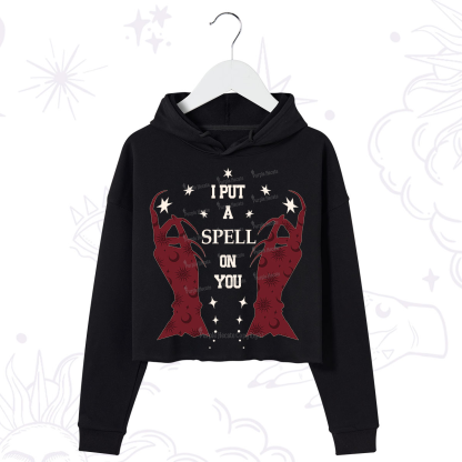 Purplehecate I Put A Spell On You Crop Hoodie