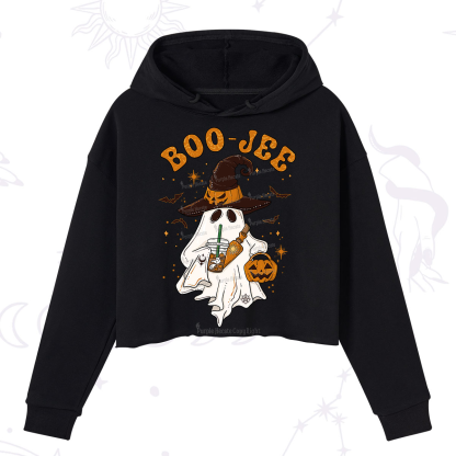 Purplehecate Boo Jee Halloween Crop Hoodie