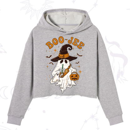Purplehecate Boo Jee Halloween Crop Hoodie