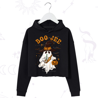Purplehecate Boo Jee Halloween Crop Hoodie